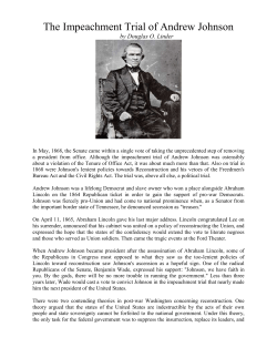 The Impeachment Trial of Andrew Johnson
