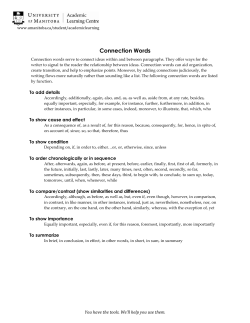 Connection Words