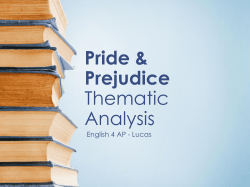 Pride and Prejudice Thematic Analysis