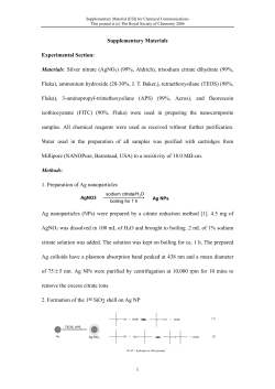 Supplementary Materials Experimental Section: Materials: Silver