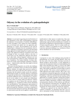 Odyssey in the evolution of a paleopathologist