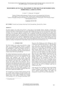 monitoring of fluvial transport in the mountain river