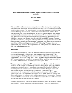 Being naturalised, being left b