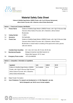 Material Safety Data Sheet