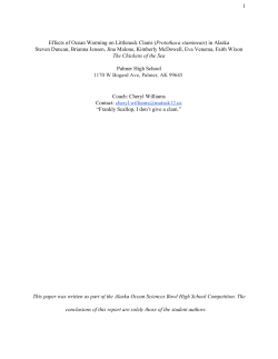 Effects of Ocean Warming on Littleneck Clams