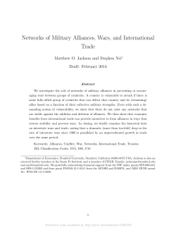Networks of Military Alliances, Wars, and International Trade