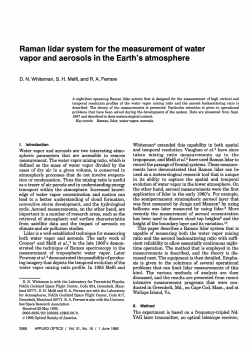 Raman lidar system for the measurement of water vapor and