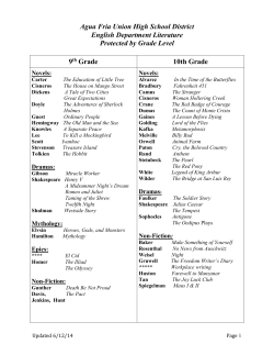 Protected Novel List - Agua Fria Union High School District