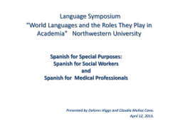 Spanish for Social Workers - Chicago Language Symposium 2017