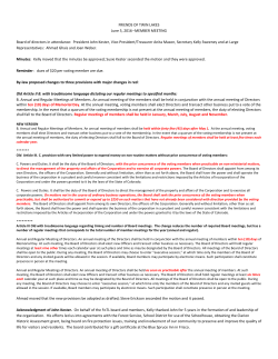 June 2016 Meeting FRIENDS OF TWIN LAKESsmprint