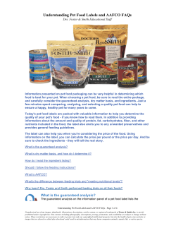Understanding Pet Food Labels and AAFCO FAQs