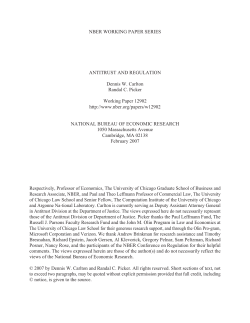 Antitrust and Regulation - The University of Chicago Booth School of