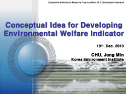 Conceptual Idea for Developing Environmental Welfare