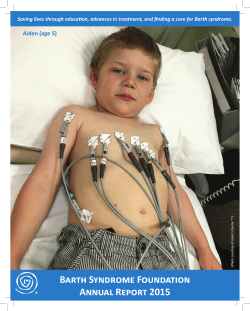 Barth Syndrome Foundation Annual Report 2015