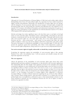 Socio-Economic Rights