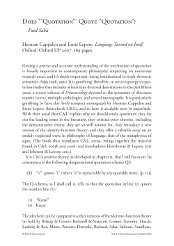 Quotation - ProtoSociology