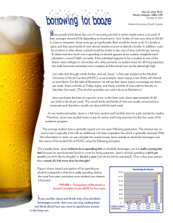 Borrowing for Booze - The Medical University of South Carolina