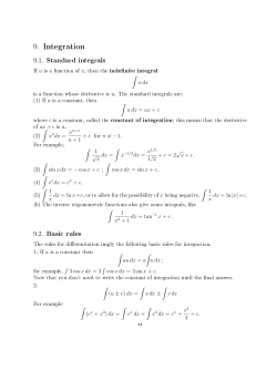 9. Integration