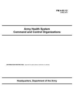Army Health System Command and Control Organizations