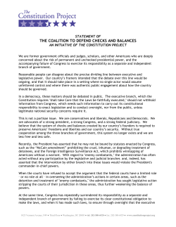 the coalition to defend checks and balances
