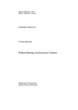 Political Ideology and Economic Freedom