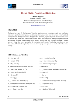 Electric Flight &ndash; Potential and Limitations - MH