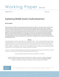Explaining Middle Eastern Authoritarianism