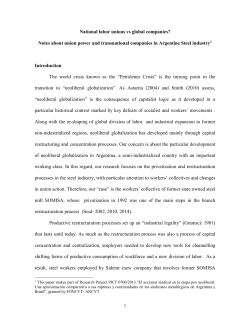 National labor unions vs global companies? Notes about union