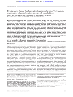 Direct evidence for new T-cell generation by patients