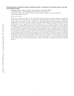Depolarized light scattering from prolate anisotropic particles: the