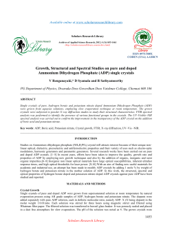 Growth, Structural and Spectral Studies on pure and doped
