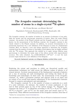 The Avogadro constant: determining the number of atoms in a single