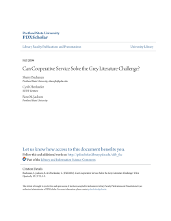 Can Cooperative Service Solve the Grey Literature Challenge?
