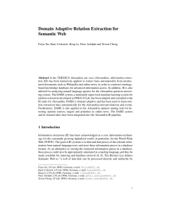 Domain Adaptive Relation Extraction for Semantic Web