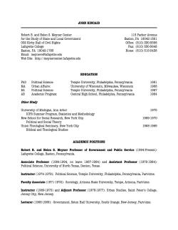 john kincaid - The Robert B. and Helen S. Meyner Center