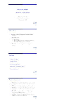 Information Retrieval Lecture 10