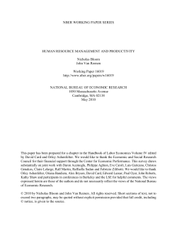 Human Resource Management and Productivity