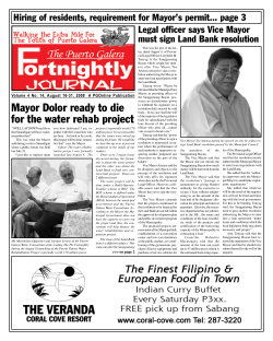 Mayor Dolor ready to die for the water rehab project