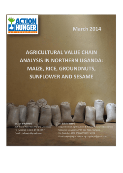 Agricultural Value Chain Analysis in Northern Uganda