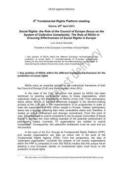 Luis Jimena Quesada - European Union Agency for Fundamental