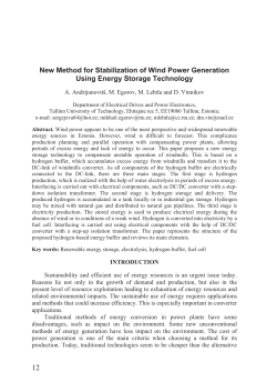 New Method for Stabilization of Wind Power