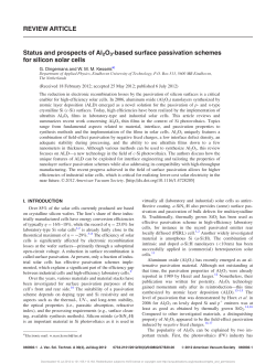REVIEW ARTICLE Status and prospects of Al2O3-based