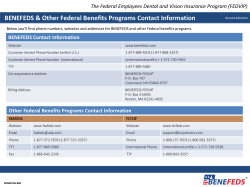 The Federal Employees Dental and Vision