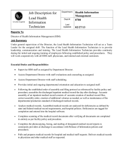 Lead Health Information Tech