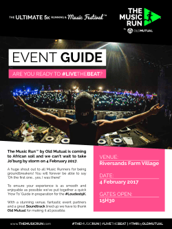 event guide - The Music Run