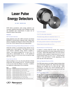 919E Pulse Energy Detector Datasheet