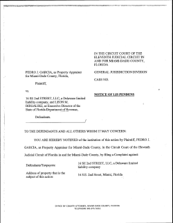 and for miami-dade colinty - Revenue Law Library