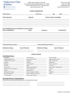 continue to next page - Timberview Clinic at Parker