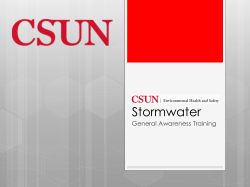 StormWater Awareness