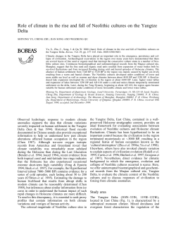Role of climate in the rise and fall of Neolithic cultures